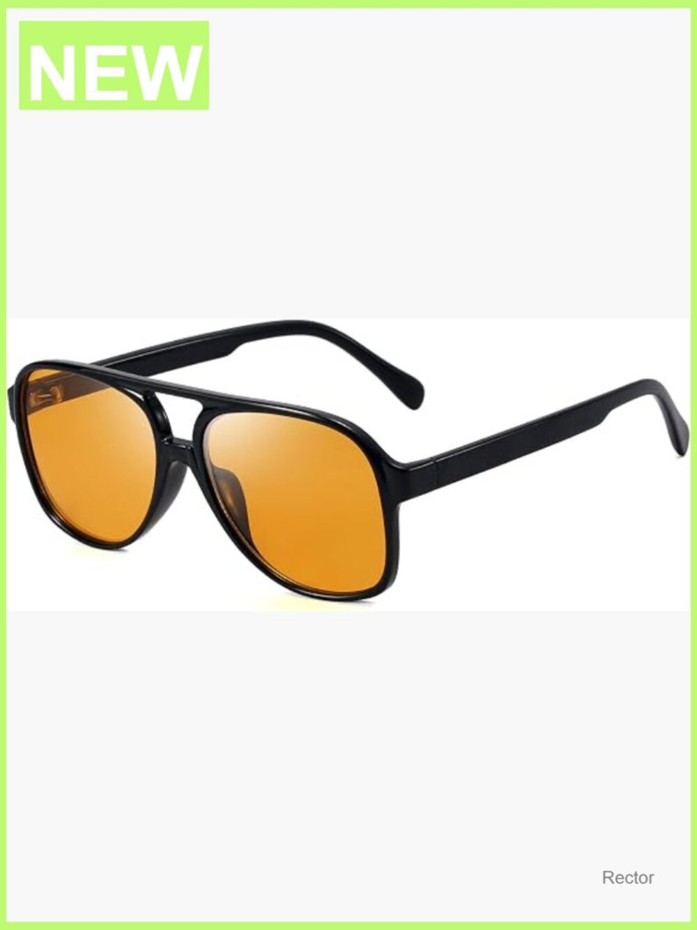Unisex Retro Aviator Sunglasses with UV400 Protection, Large Square Frame,